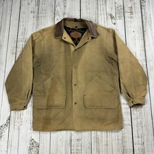 VTG WOOLRICH BREEN 15082 AZTEC WOOL BARN COAT CHORE JACKET CANVAS MENS L FADED