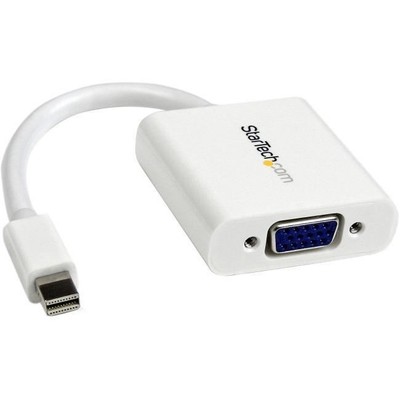StarTech.com Mini DisplayPort to VGA Adapter - White - 1080p - Thunderbolt to VG