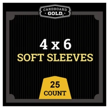 25 Cardboard Gold 4 x 6 Postcard Photo Soft Loose Sleeves FREE SHIPPING