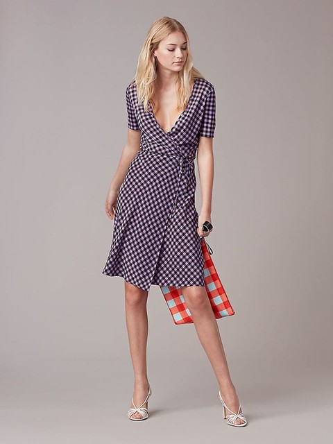 dvf short sleeve wrap dress
