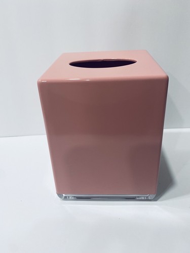 Vintage Oxford 60s Lucite Pink and Clear Tissue Box Holder - 第 1/14 張圖片