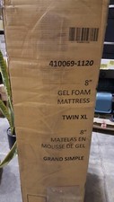 8in Gel Memory Foam Mattress 410069-1120 Medium Tight Top Twin XL , New