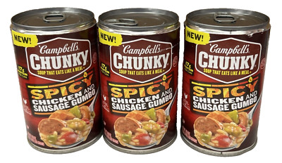 Campbell's Chunky Spicy Chicken & Sausage Gumbo Soup 18.8 oz (3