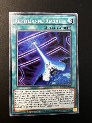 Yu-Gi-Oh! Reptilianne Recoil Card - BODE-EN061 Common 1st Edition From Burst Of Destiny