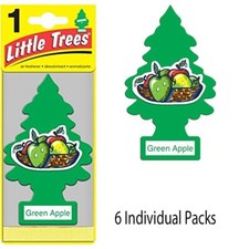 6 Count Little Trees Green Apple Scent Car and Home Hanging Air Fresheners