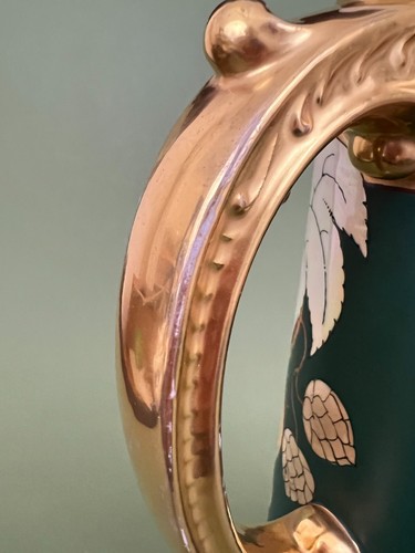 Pickard WG Limoges Gold Gilt Matt Green Hops Leave Tankard Pitcher Signed LIND - Picture 10 of 12
