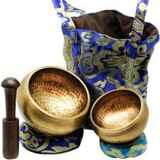 Cadushki Singing Bowl Set. 2 bowls: 4.5 inches 3.3 inches - Deep Sound Bowls