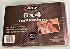 1 PACK  (25  / Pack)   6" BY 4"  TOP LOADER SEMI RIGID  SLEEVES  opens long edge