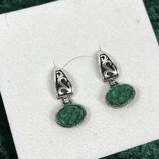 Orecchini in argento malachite e zirconi - Ma.Gi. Gioielli