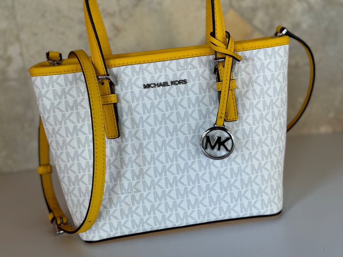 バッグ MICHAEL MICHAEL KORS Michael Kors Jet Set Travel Handbag, XS Signature Top Zip