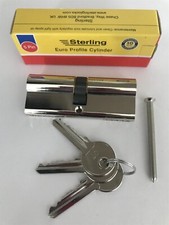 Sterling EPN4040 Double Euro 5 Pin Cylinder 80mm (40x40), Polished Nickel (L15)