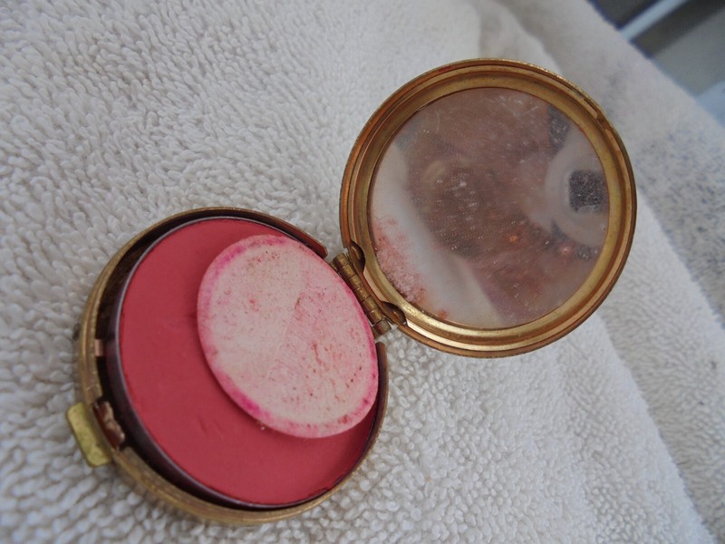 Antique Helena Rubinstein Rouge  Mirrored Compact