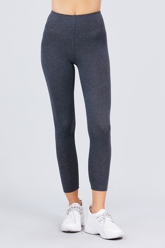WOMEN BASIC SOLID STRETCH COTTON SPANDEX LEGGINGS 8477 - Picture 30 of 35