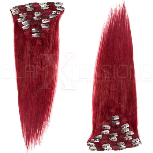 8 Haarteile Remy indisches Echthaar Clip In Human Hair Extensions mit 18Clips DE - Bild 18 von 18