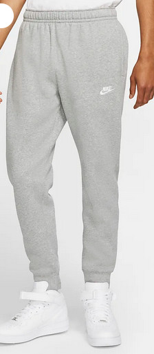 Mens Nike Gym Athletic Club Jogger Fleece Pants Sweatpants Black White New