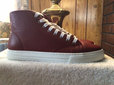 Mens/Womens GUCCI LEATHER HIGH RED Sneaker 423300 Size 7.5  display picture 1
