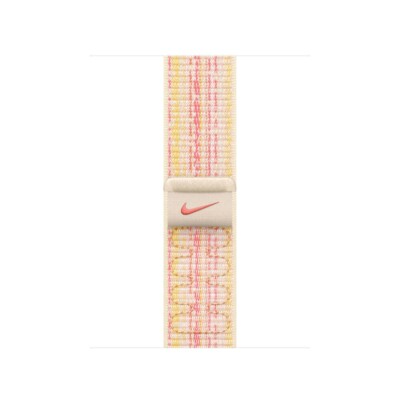 Apple Nike Sport Loop, Smartwatch, 41 mm, Nylon, (MUJW3ZM/A) Starlight/Pink