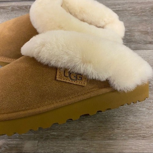 UGG Hausschuhe Damen Cluggette Fell gefüttert in Kastanie NEU im Karton - Bild 5 von 12