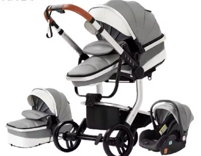 Kinderwagen grauer Kinderwagen 3 in 1 Kinderwagen Multifunktionswagen Reisewagen