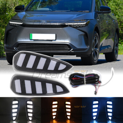 LED DRL TFL Tagfahrlicht für Toyota bZ4X 23+ Nebelscheinwerfer mit Gelb Blinker