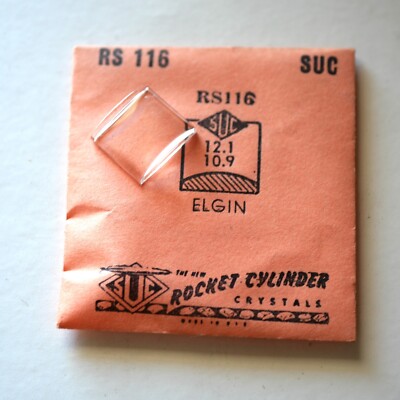 Uhrenglas SUC RS 116 - ELGIN - 12,1x10,9 [NOS] (Watch crystal)