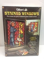 VTG GILBERT STAINED WINDOWS 17.5'' X 13'' 33421 1973 USA SEALED NEW