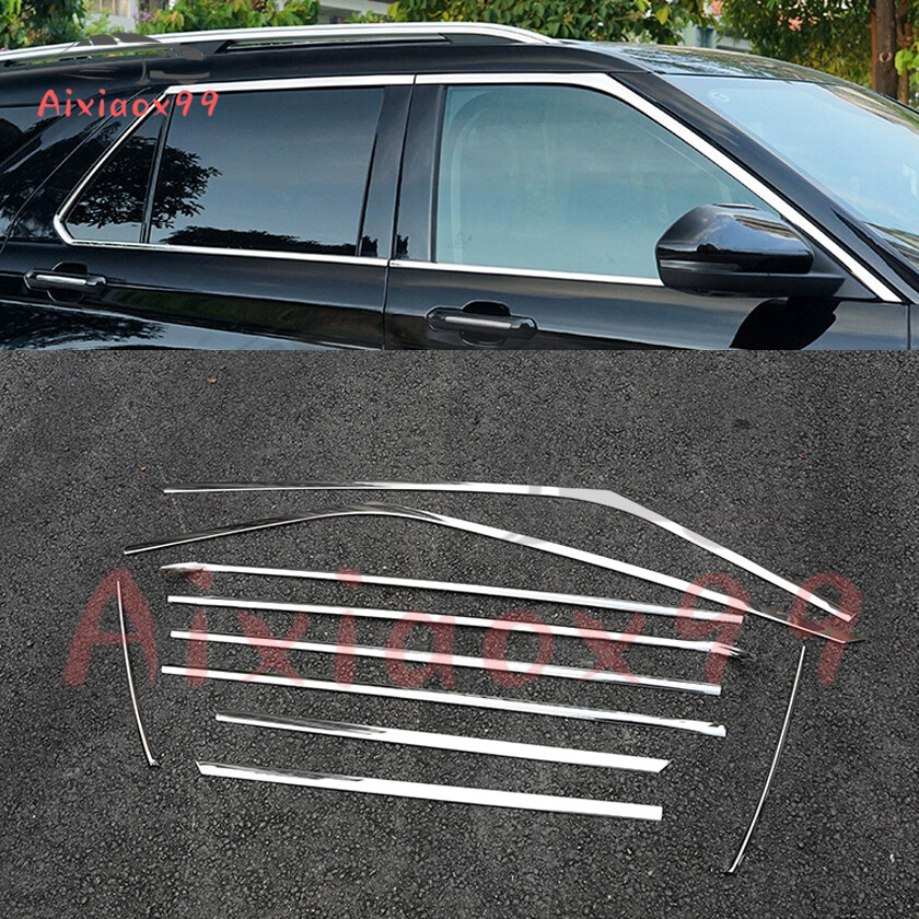 Ford Explorer 2020-2023 Chrome Steel Window Sill Molding Trim Cover