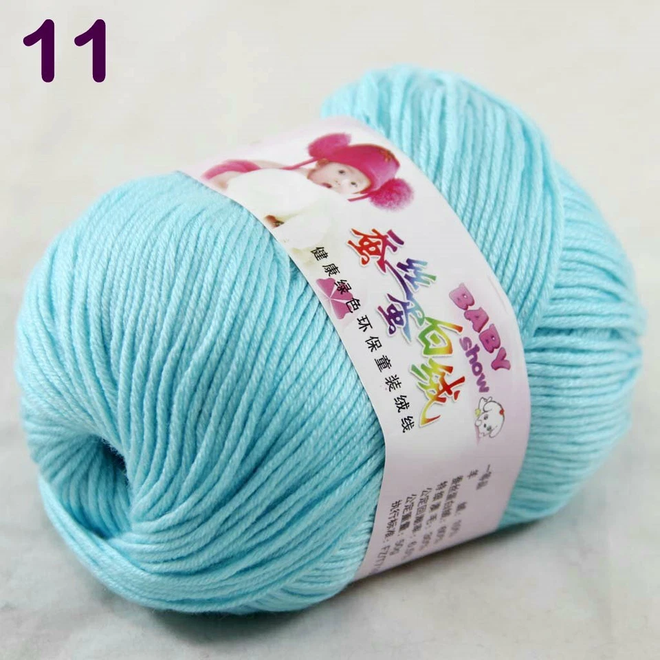 Venta Nuevo 8 Bolas x 50gr Cachemira Seda Lana Tejido a Mano Mantones Hilo de Ganchillo 11 Foto 3 de 4