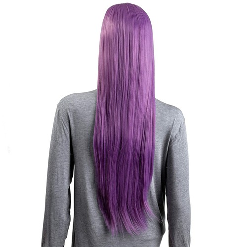 Peluca cosplay Onedor recta 31 pulgadas de largo cabello sintético mujer cabeza completa - Imagen 39 de 83