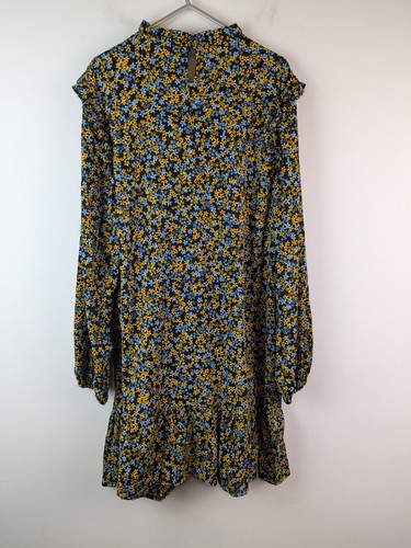 New Look Ladies Ditsy Smock Long Sleeve Dress Size 12 New - Picture 7 of 12