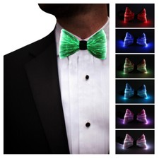 Light up Bow ties Led Neckties,Glowing 7 Colors For Party Gift Birthday Club