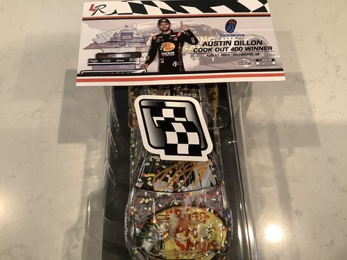 AUSTIN DILLON AUTOGRAPHED 2024 BASS PRO SHOPS RICHMOND WIN DIECAST & CARD - Picture 6 of 20
