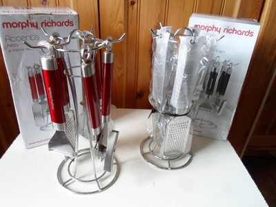 Morphy Richards Küchenutensilien Set Akzente Sortiment Gadget Set rot oder schwarz 4 Stück
