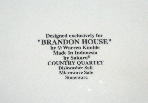 Sakura COUNTRY QUARTET: Warren Kimble Brandon House: Chop Plate Platter: EXC: NR - Picture 3 of 3