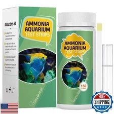 Pawfly Aquarium Ammonia Test Strips, 150 Aquarium Test Strips Accurate Ammoni