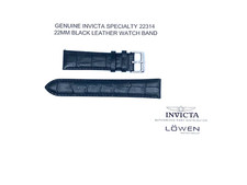 Authentic Invicta Specialty 22314 Black Leather 22MM Watch Band