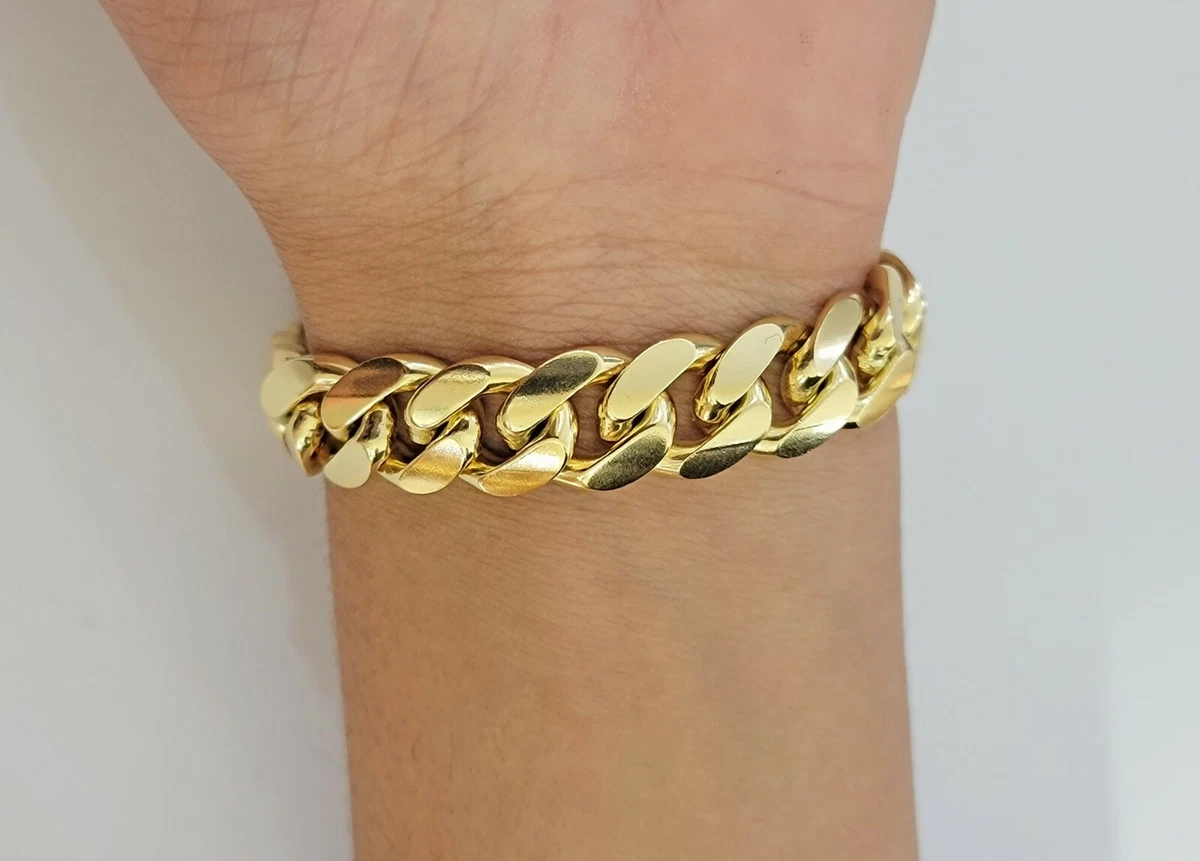 10k solid gold bracelet on sale mens
