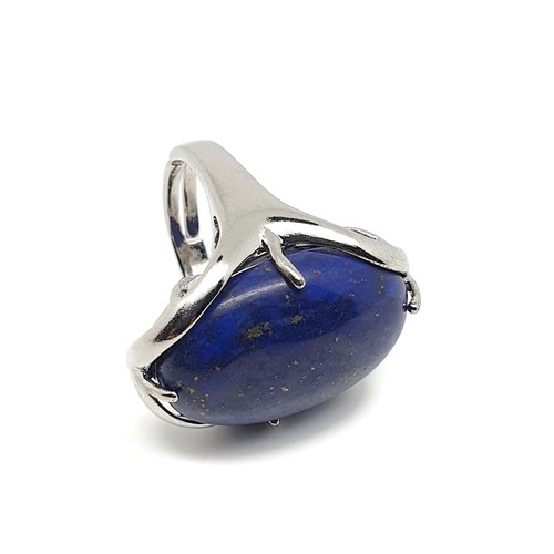 Gemstone Ring Large Natural Oval Crystal Boho Cocktail Adjustable Silver Plated - Picture 106 of 317