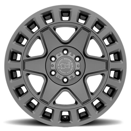 18 GUNMETAL BLACK RHINO WHEELS RIMS YORK GRAY GREY TITANIUM ANTHRACITE - Picture 3 of 6