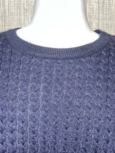 Bobby Jones Collection Crewneck Blue 100% Merino Wool Mens S - Picture 2 of 6