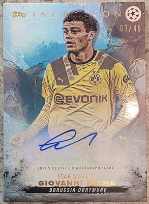 Giovanni Reyna Auto /49 - 2023/24 Topps Inception - Borussia Dortmund USMNT USA