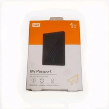 WD 1TB My Passport Portable External Hard Drive - BLACK HDD-WDBYVG0010BBK-WESN