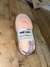 Muk Luks Travel Slippers XL Pink Nwt