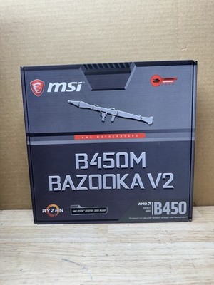   NEW MSI B450M Bazooka V2 Motherboard mATX, AM4, DDR4, LAN 1st, 2nd and 3rd Gen