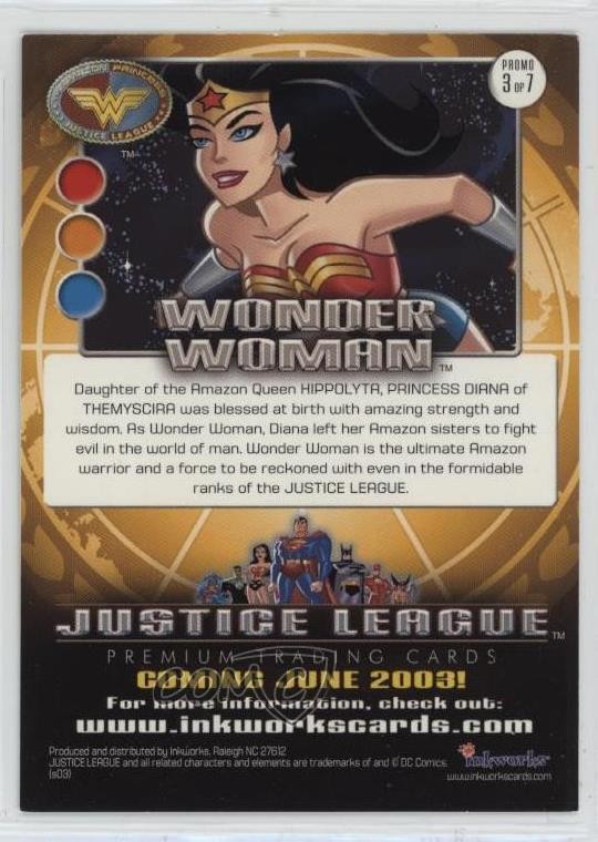 2003 Inkworks Justice League Promos Wonder Woman #3 1d7a