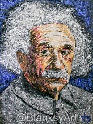 Albert Einstein Science 8.5x11 Art Print Poster Photo by BLANKSY