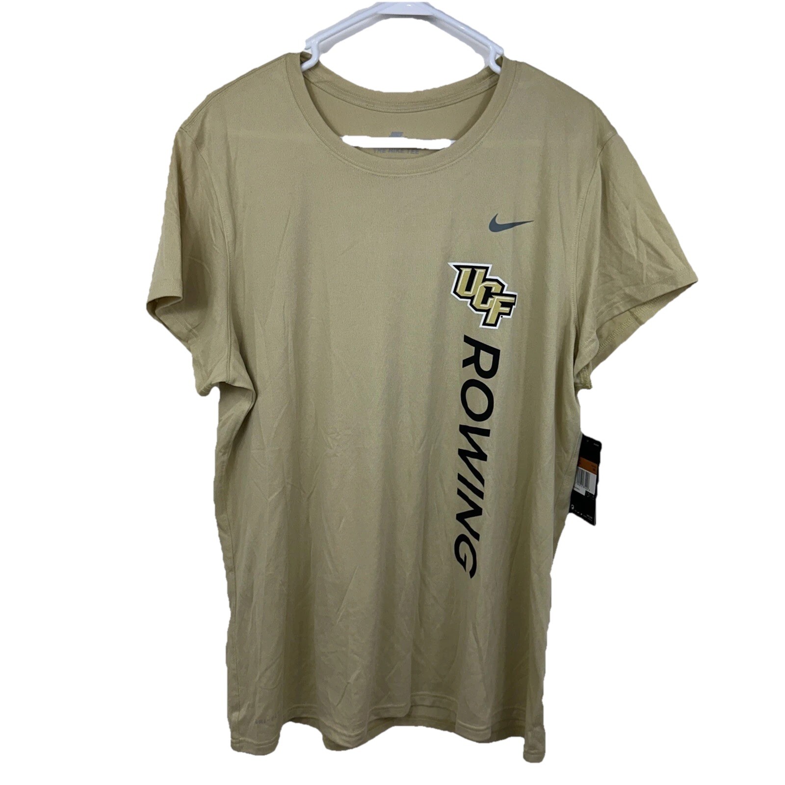 FILA T shirt Nike Dri Fit donna 2XL oro UCF KNIGHTS canottaggio nuova con etichette CU7599 783