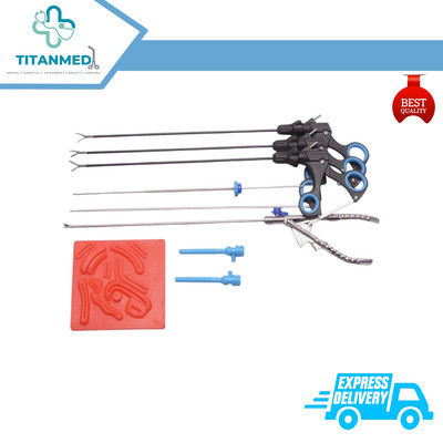Laparoscopic Training Kit complete Set 5mmx330mm Laparoscopy Surgical Instrument