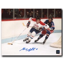 Guy Lapointe Montreal Canadiens Autographed Action vs. Rangers 8x10 Photo NO TAR