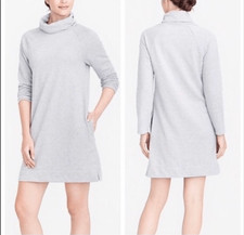 J. Crew Gray French Terry Cowlneck Dress Medium